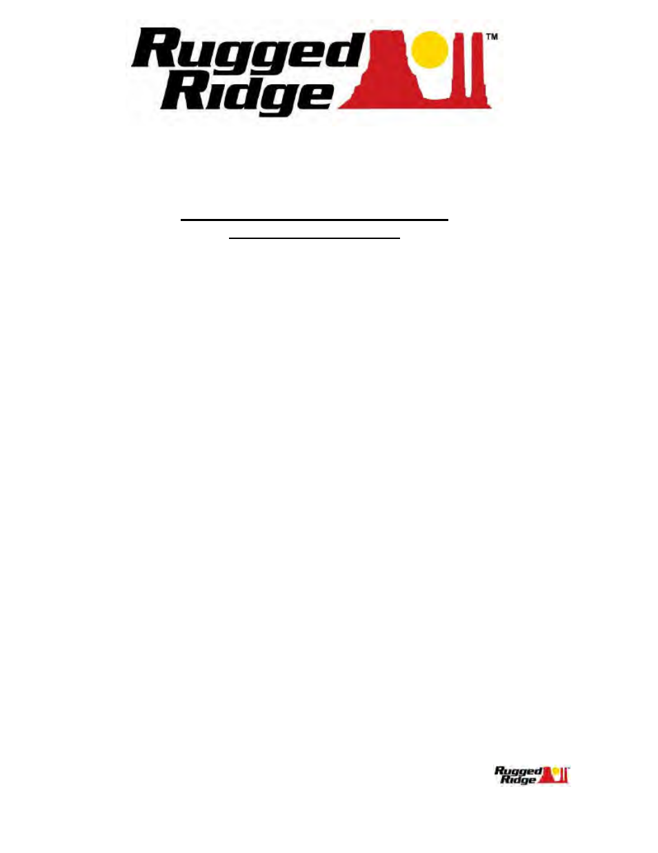 Rugged Ridge Full Roll Bar Cover Kit, 92-95 Jeep Wrangler (YJ) User Manual | 2 pages