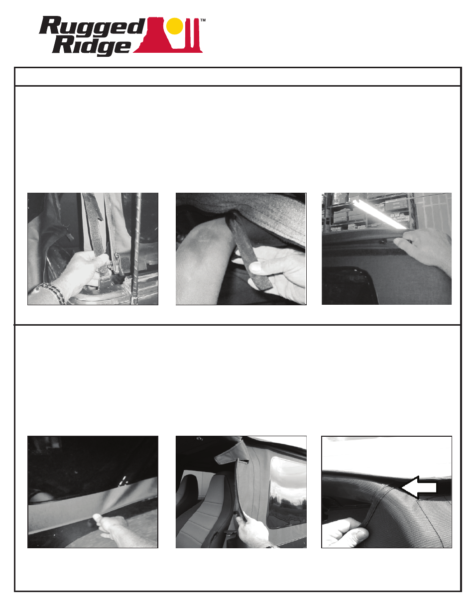 Rugged Ridge Sailcloth Bowless XHD Soft Top, Black Diamond, 97-06 Jeep Wrangler User Manual | Page 4 / 7