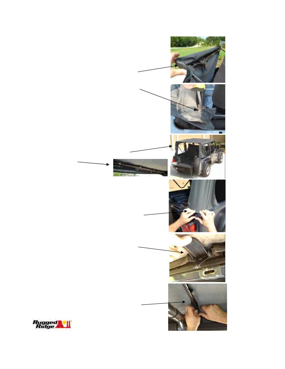 Rugged Ridge Soft Top, No Door Skins, Black, Tinted Windows, 03-06 Jeep Wrangler User Manual | Page 4 / 7
