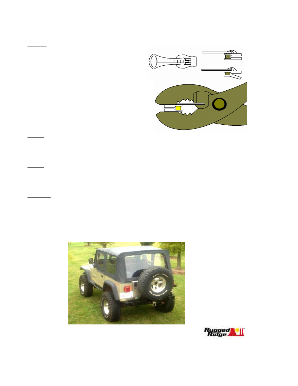 Rugged Ridge Soft Top, Door Skins, Charcoal, Clear Window, 88-95 Jeep Wrangler (YJ) User Manual | Page 6 / 6