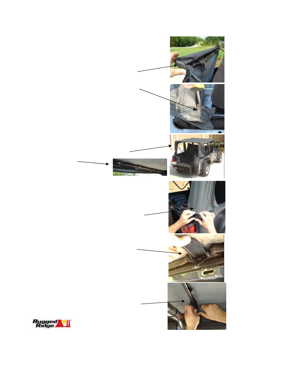 Rugged Ridge Soft Top, Door Skins, Dark Tan, Clear Window, 97-02 Jeep Wrangler (TJ) User Manual | Page 4 / 8