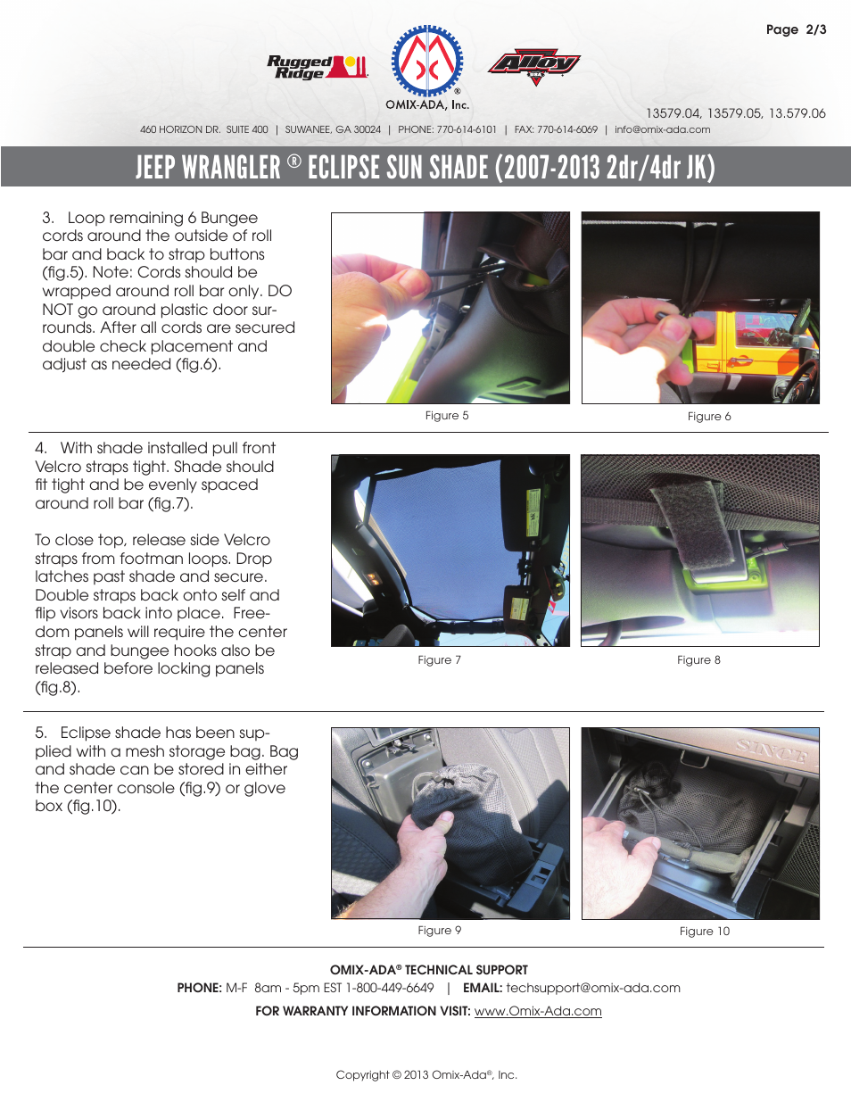 Jeep wrangler | Rugged Ridge Eclipse Sun Shade, Black, 4-Door, 07-14 Jeep Wrangler (JK) User Manual | Page 2 / 3