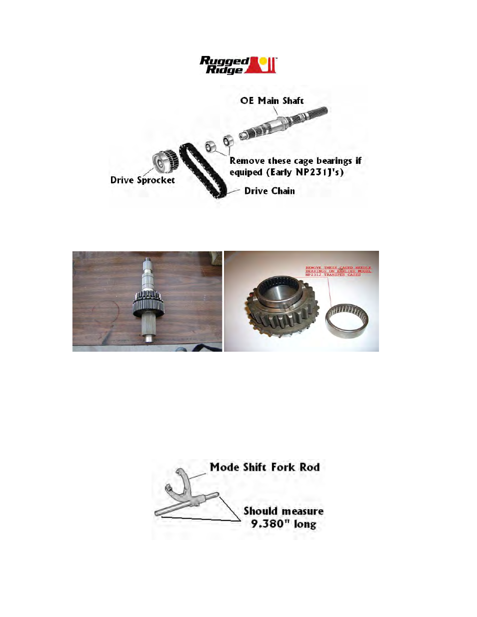 Installation instructions: 18676.72 | Rugged Ridge NP231 Mega Short Slip Yoke Eliminator (SYE) Kit with Speed Sensor User Manual | Page 4 / 11