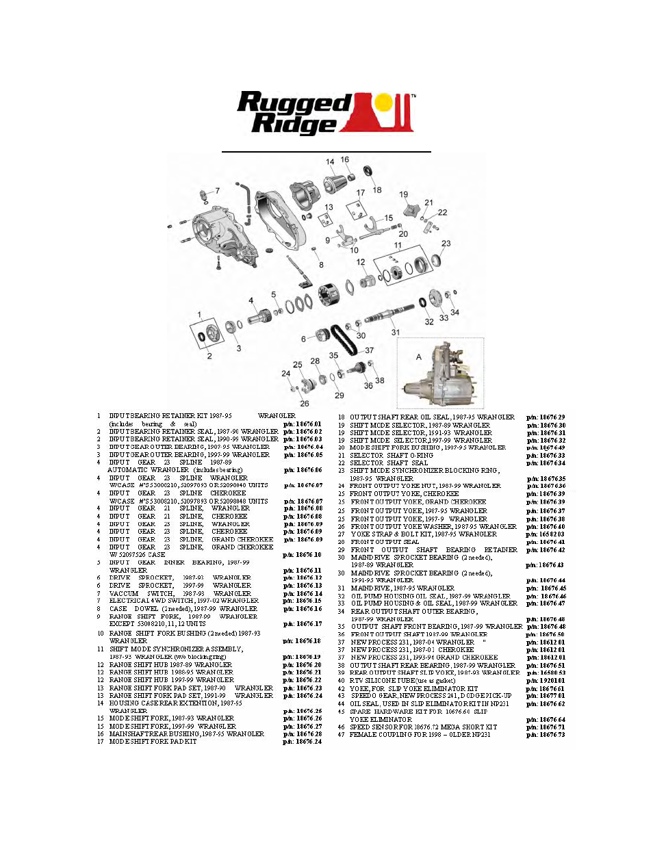 Rugged Ridge NP231 Slip Yoke Eliminator (SYE) Kit, 88-06 Jeep Wrangler User Manual | Page 8 / 9