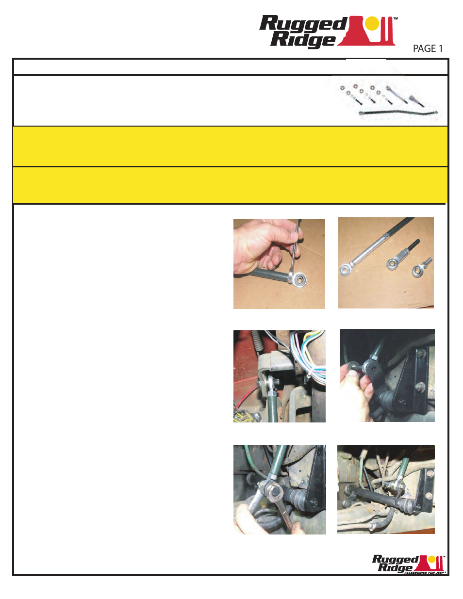 Rugged Ridge Heavy Duty Clutch Linkage Kit, 76-86 Jeep CJ Models User Manual | 1 page