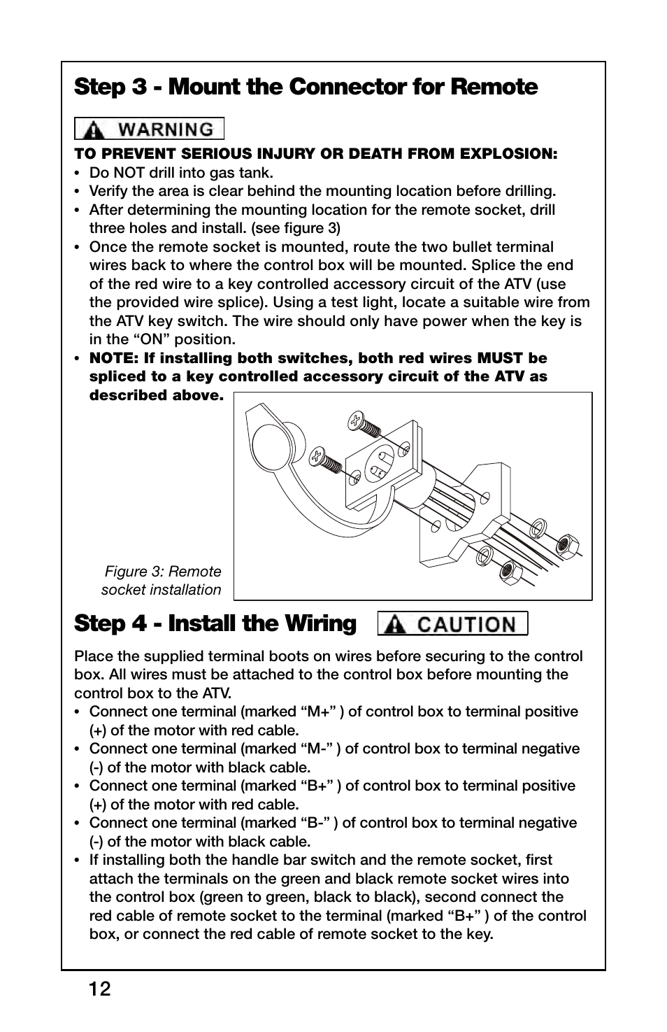 Rugged Ridge 2,500 Pound Heavy Duty Winch, ATV/UTV User Manual | Page 12 / 21