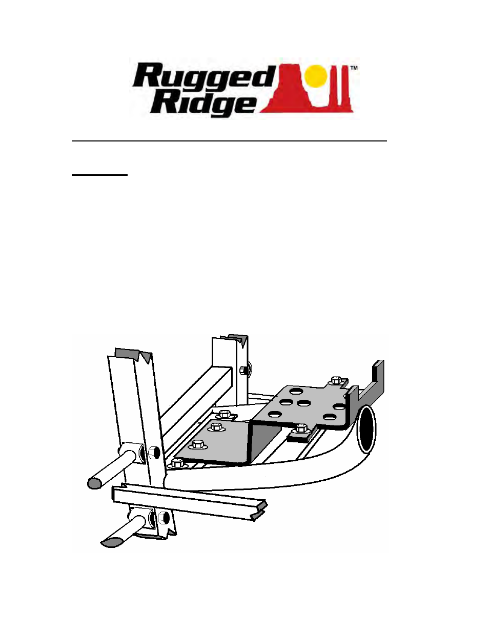 Rugged Ridge UTV Winch Plate, 04-07 Yamaha Rhino User Manual | 1 page