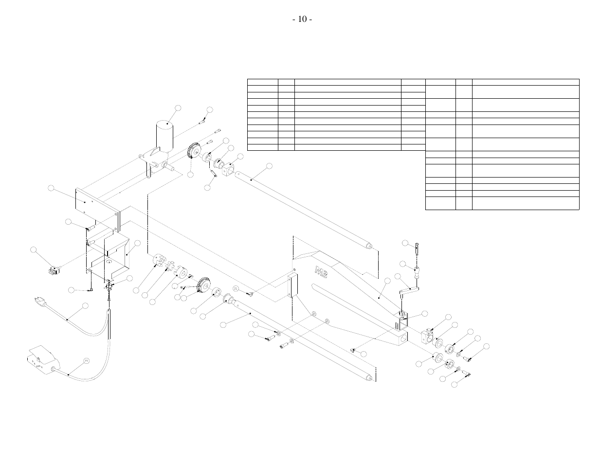 42" bead roller parts list | Mittler Bros Machine & Tool 204-36 User Manual | Page 10 / 15