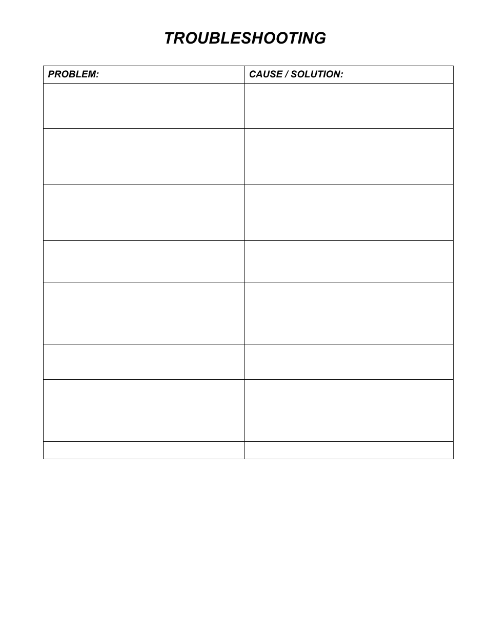 Troubleshooting | Mittler Bros Machine & Tool 400-VSUADJ User Manual | Page 24 / 38