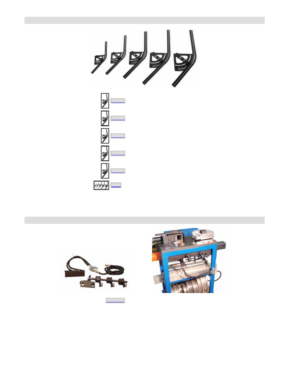 Bend protractors, Bend stop for hydraulic 180° tube bender | Mittler Bros Machine & Tool 2500 User Manual | Page 27 / 28