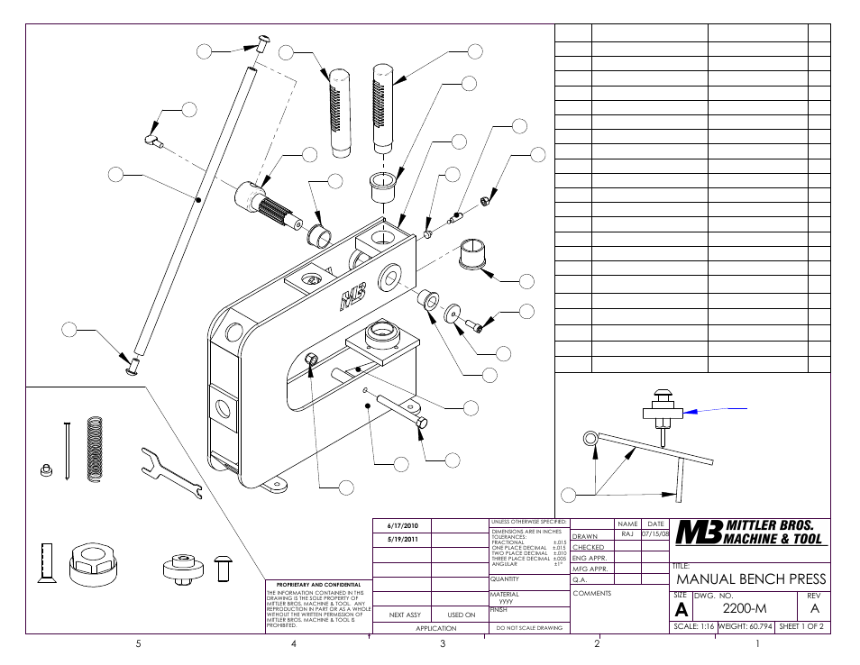 Mittler Bros Machine & Tool 2200-M User Manual | 2 pages