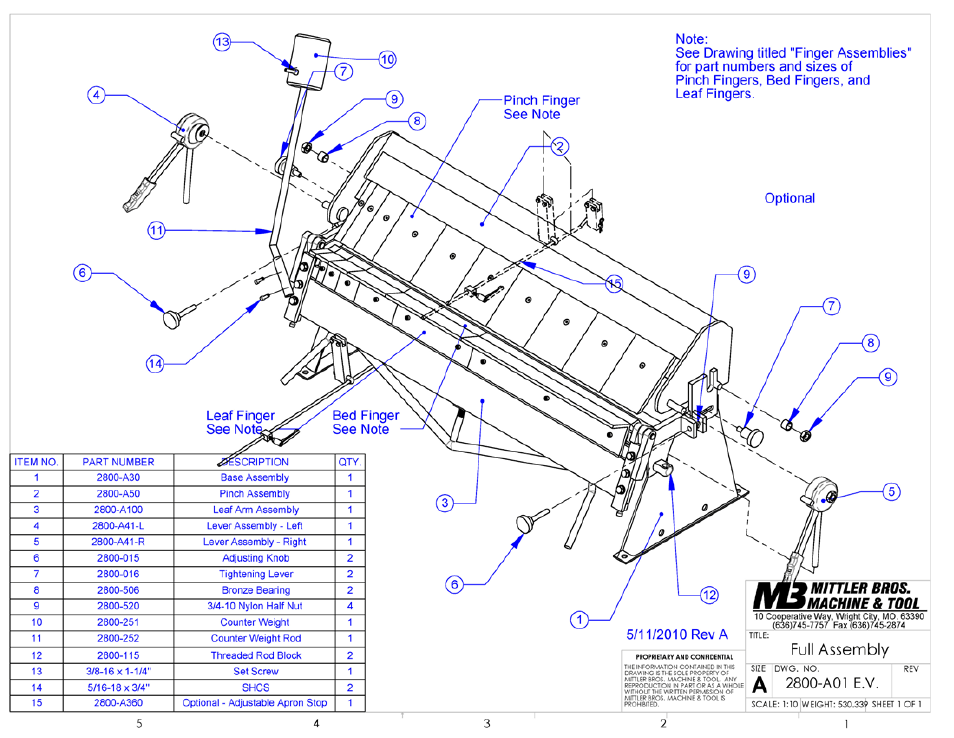Mittler Bros Machine & Tool 2800 72” Ultimate Box & Pan Brake User Manual | Page 18 / 22