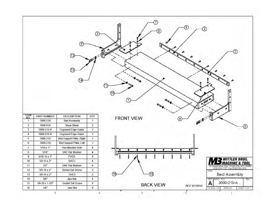 Mittler Bros Machine & Tool 3000 User Manual | Page 15 / 17