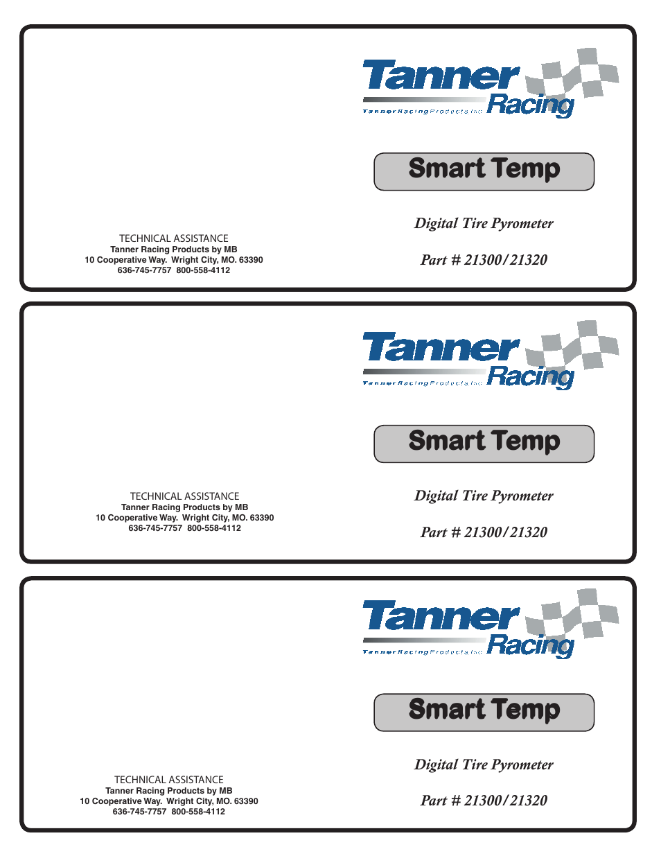 Mittler Bros Machine & Tool 21300 Smart Temp User Manual | 2 pages