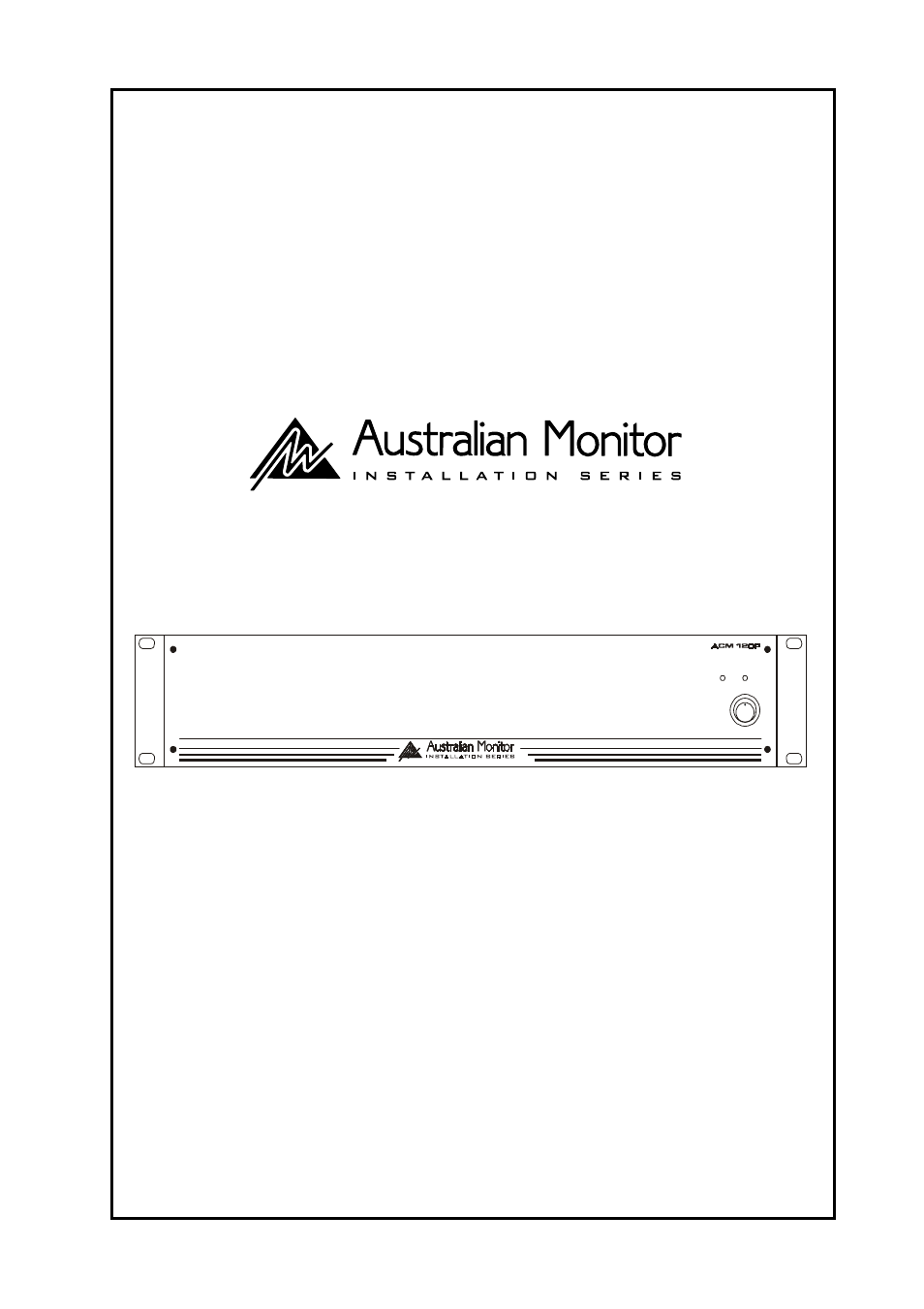 Australian Monitor ACM120 User Manual | 6 pages