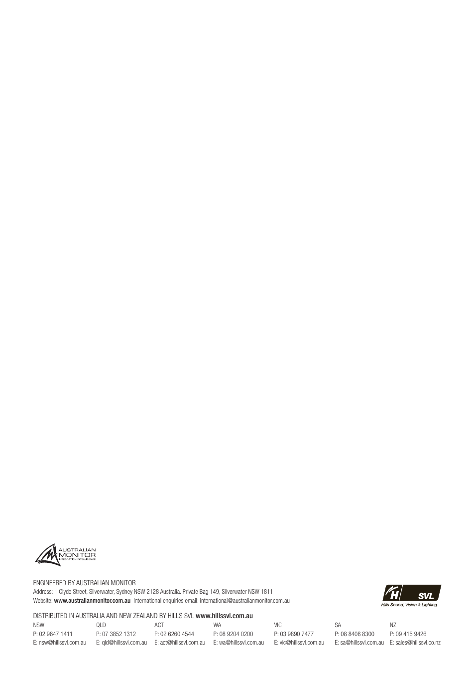 Australian Monitor AMC+1202P User Manual | Page 12 / 12