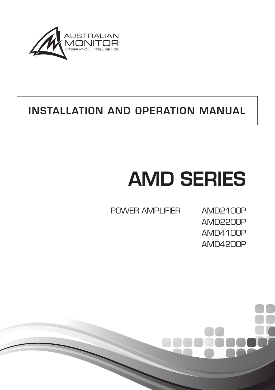 Australian Monitor AMD P Series User Manual | 20 pages