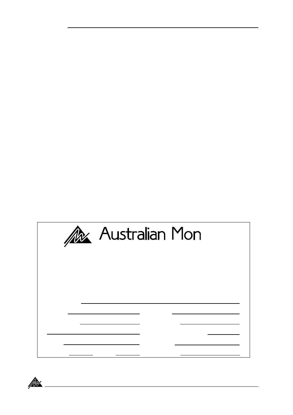 Warranty | Australian Monitor AM1200 User Manual | Page 18 / 20