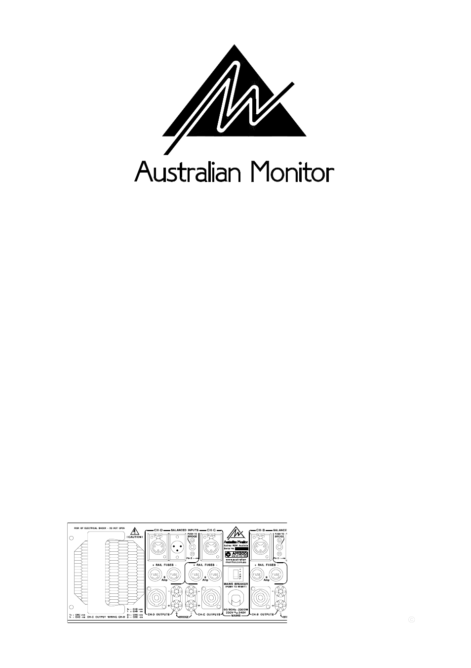 Distributed by: audio telex communications pty ltd | Australian Monitor AM1200 User Manual | Page 20 / 20