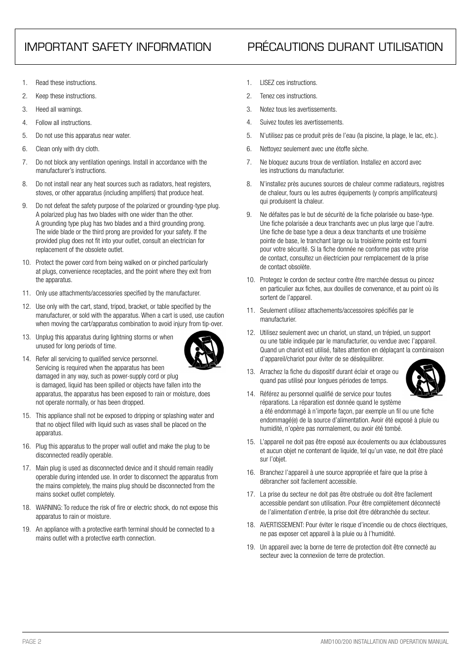 Australian Monitor AMD200 User Manual | Page 2 / 20
