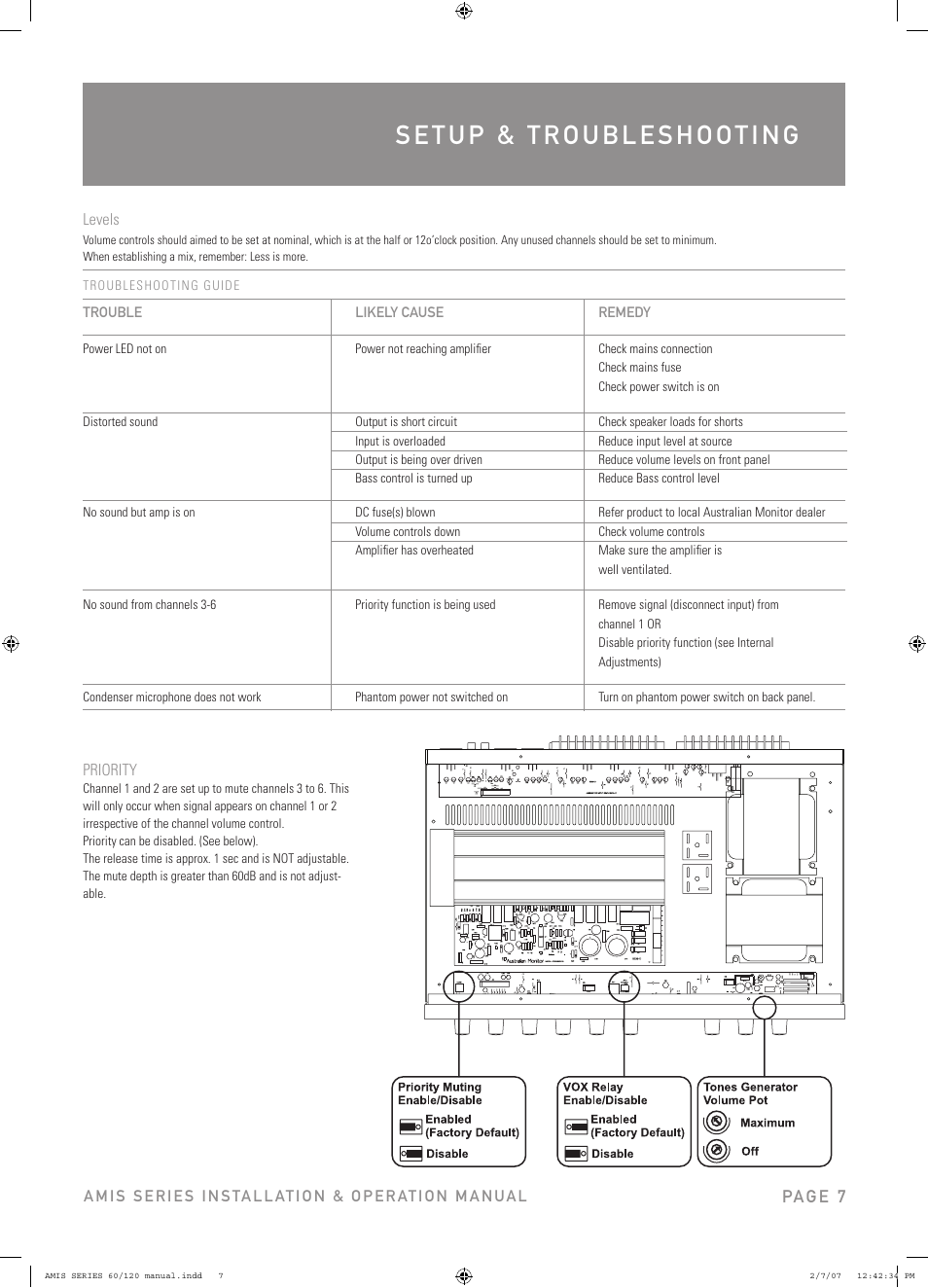 Pag e 7 | Australian Monitor AMIS120 User Manual | Page 7 / 12