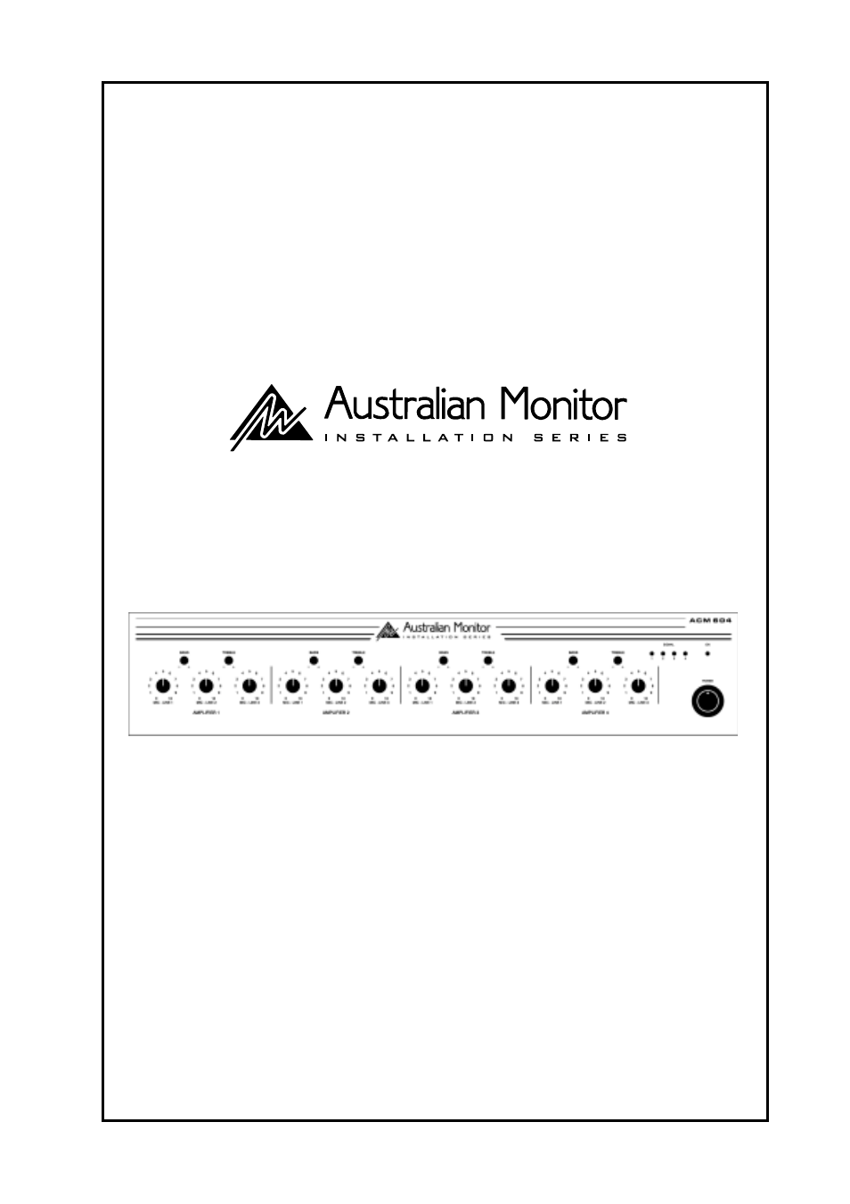 Australian Monitor ACM604P User Manual | 6 pages