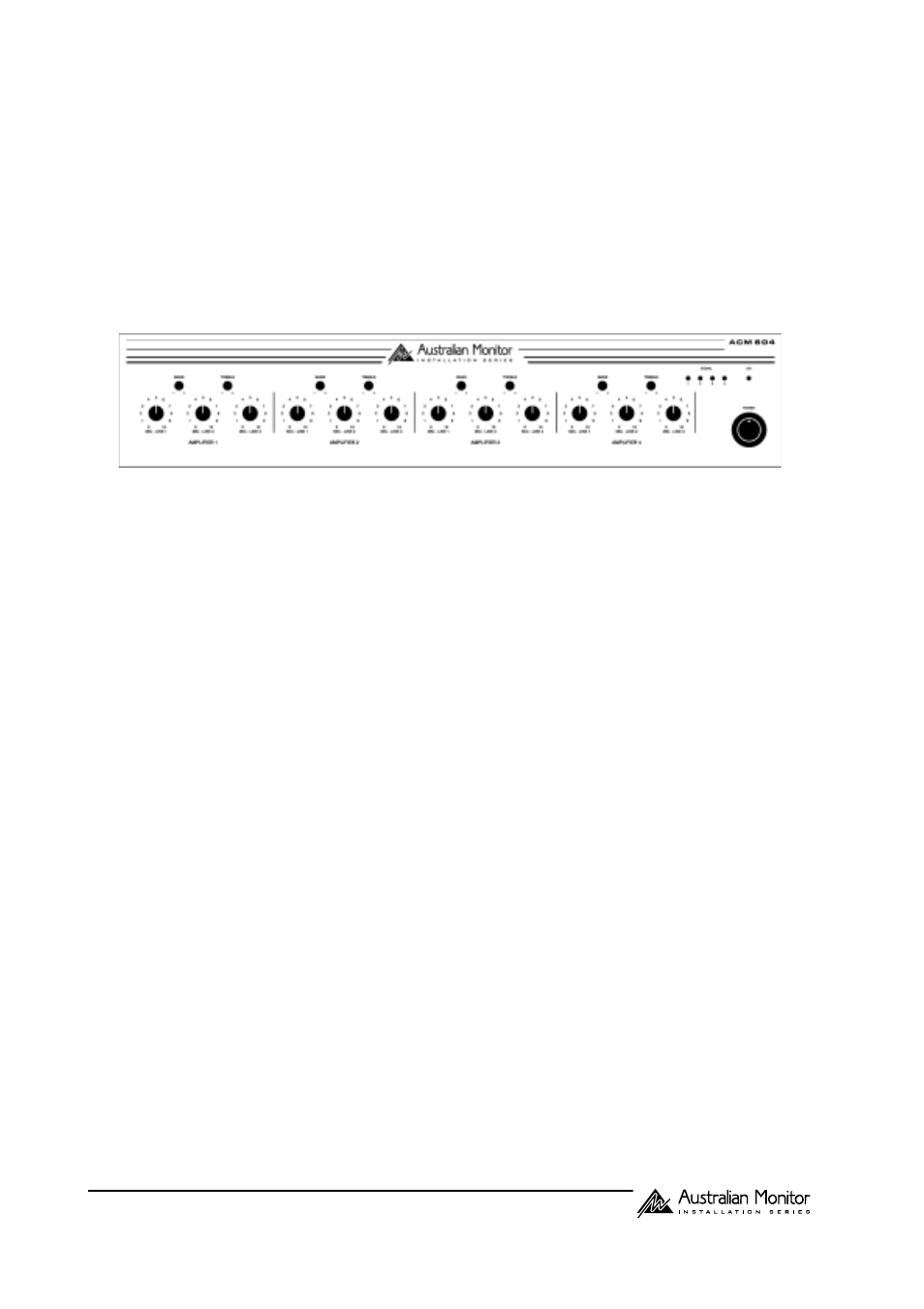 Product description, Front panel features | Australian Monitor ACM604P User Manual | Page 2 / 6