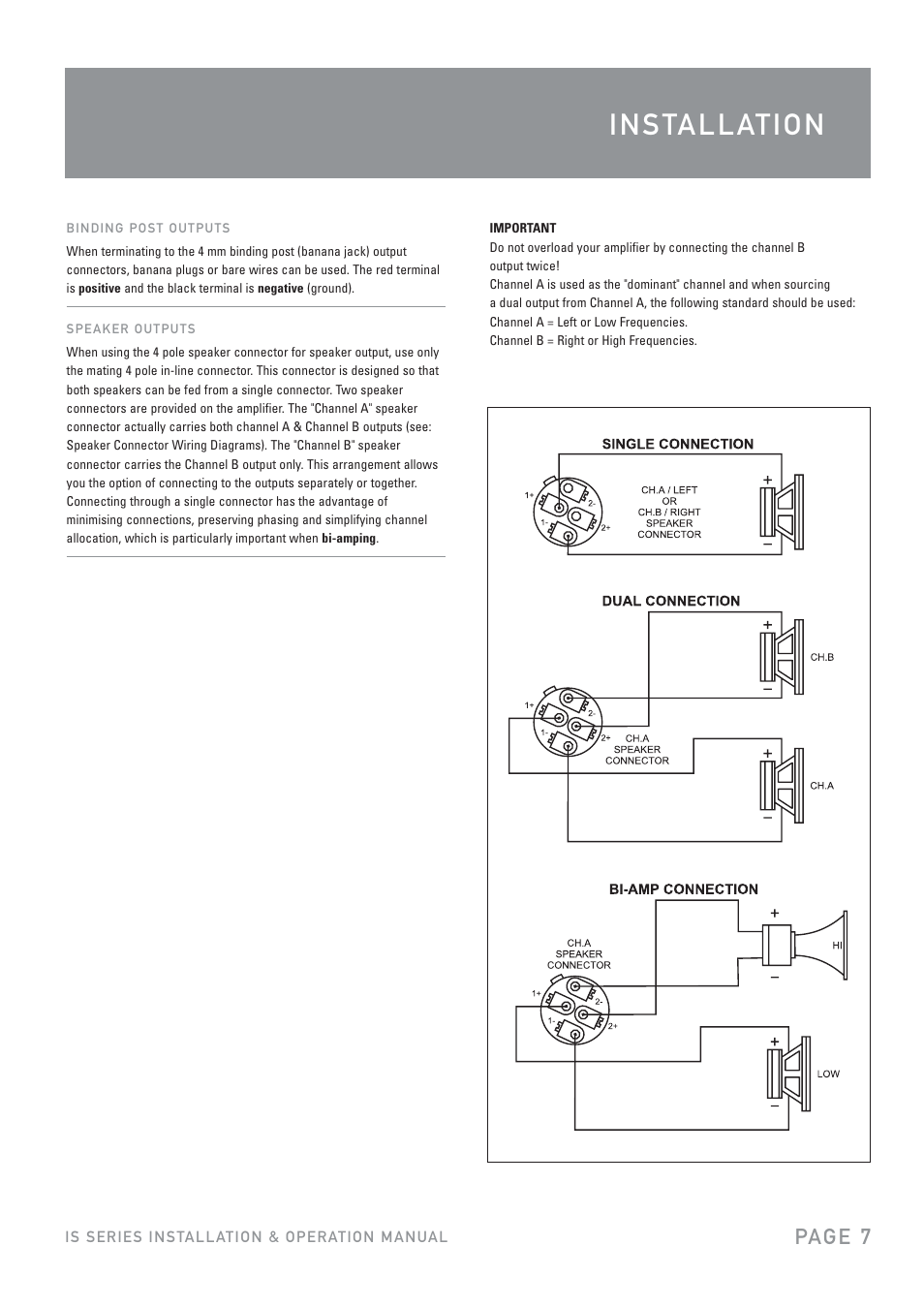 I n s ta l l at i o n, Pag e 7 | Australian Monitor IS600 User Manual | Page 7 / 12