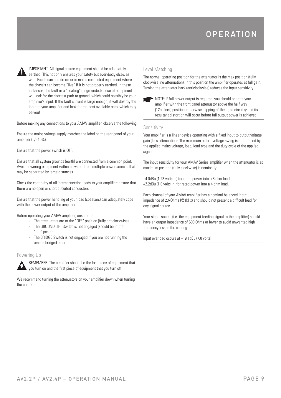 Pa g e 9 | Australian Monitor AV2.4P User Manual | Page 9 / 12