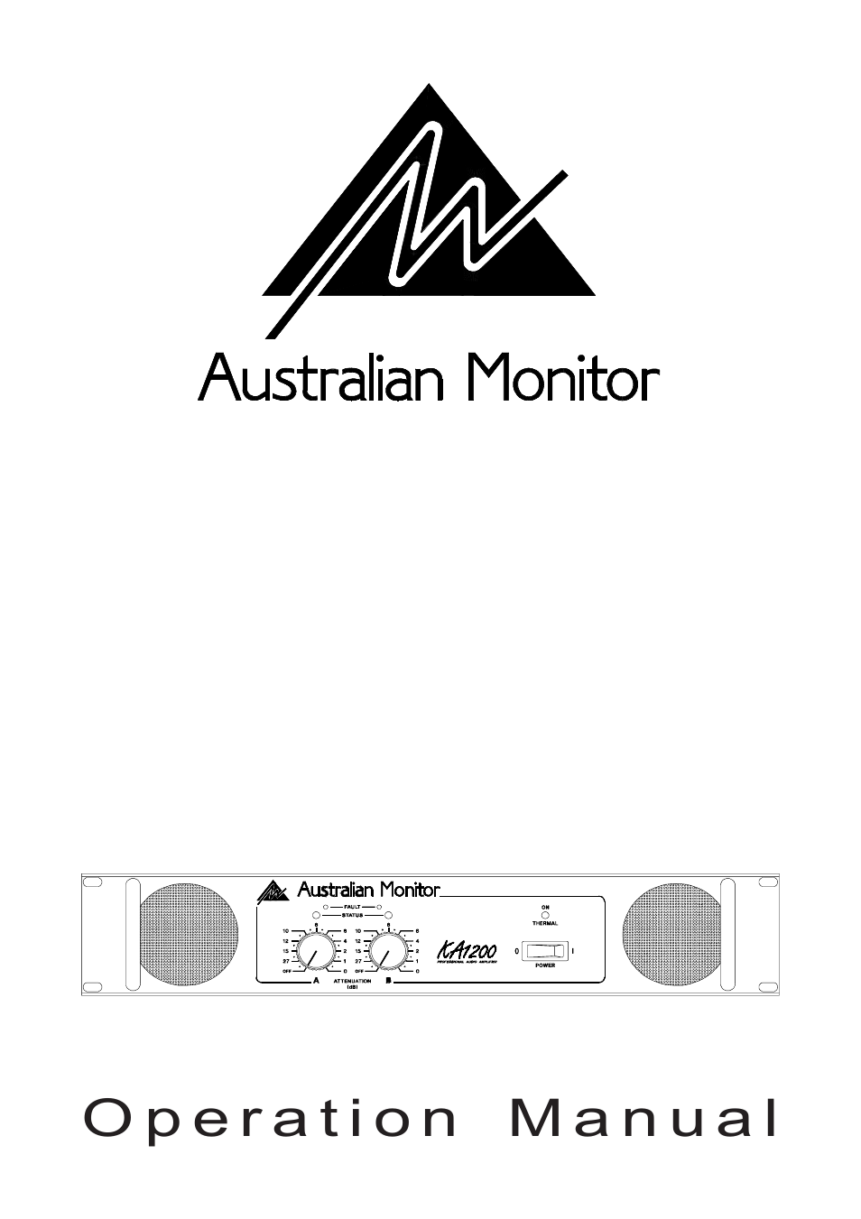 Australian Monitor KA800 User Manual | 20 pages