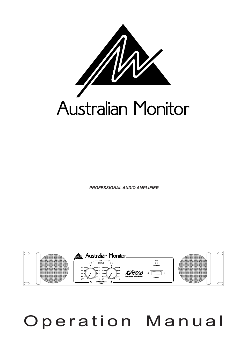 Australian Monitor KA1500 User Manual | 20 pages