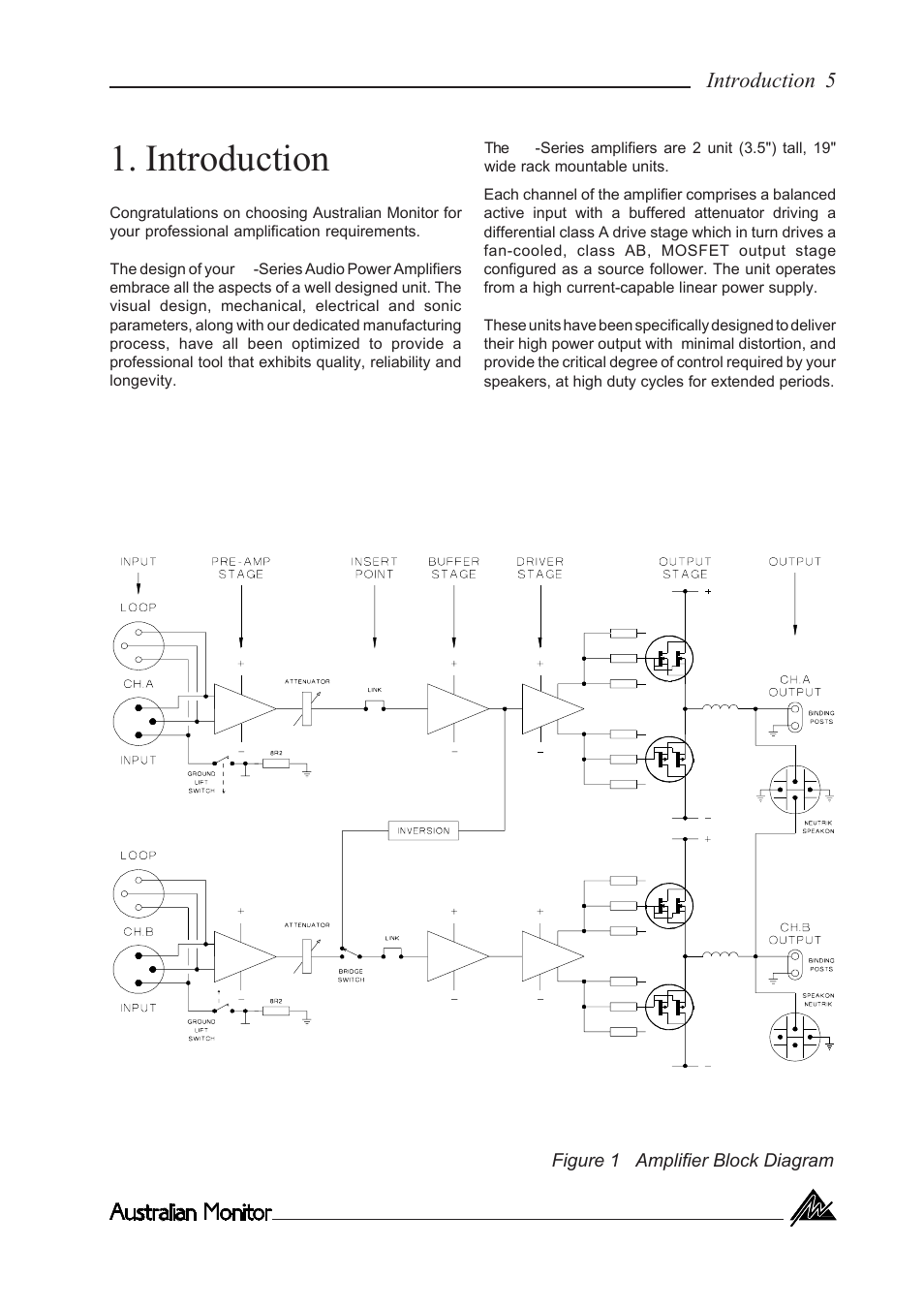 Introduction | Australian Monitor KA1500 User Manual | Page 5 / 20