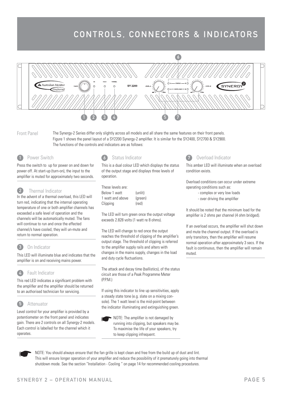 Pa g e 5 | Australian Monitor SY2700 User Manual | Page 5 / 12