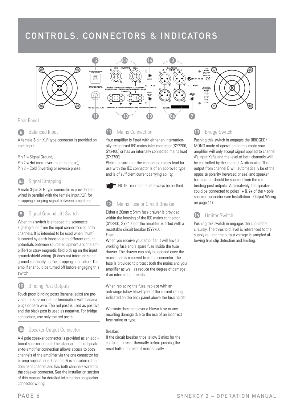 Australian Monitor SY2700 User Manual | Page 6 / 12