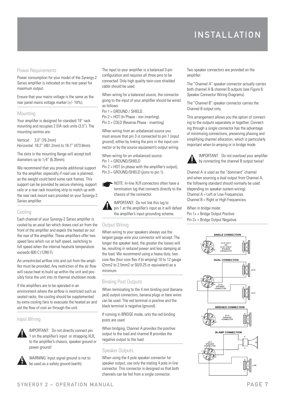 I n s ta l l at i o n, Pa g e 7 | Australian Monitor SY2700 User Manual | Page 7 / 12