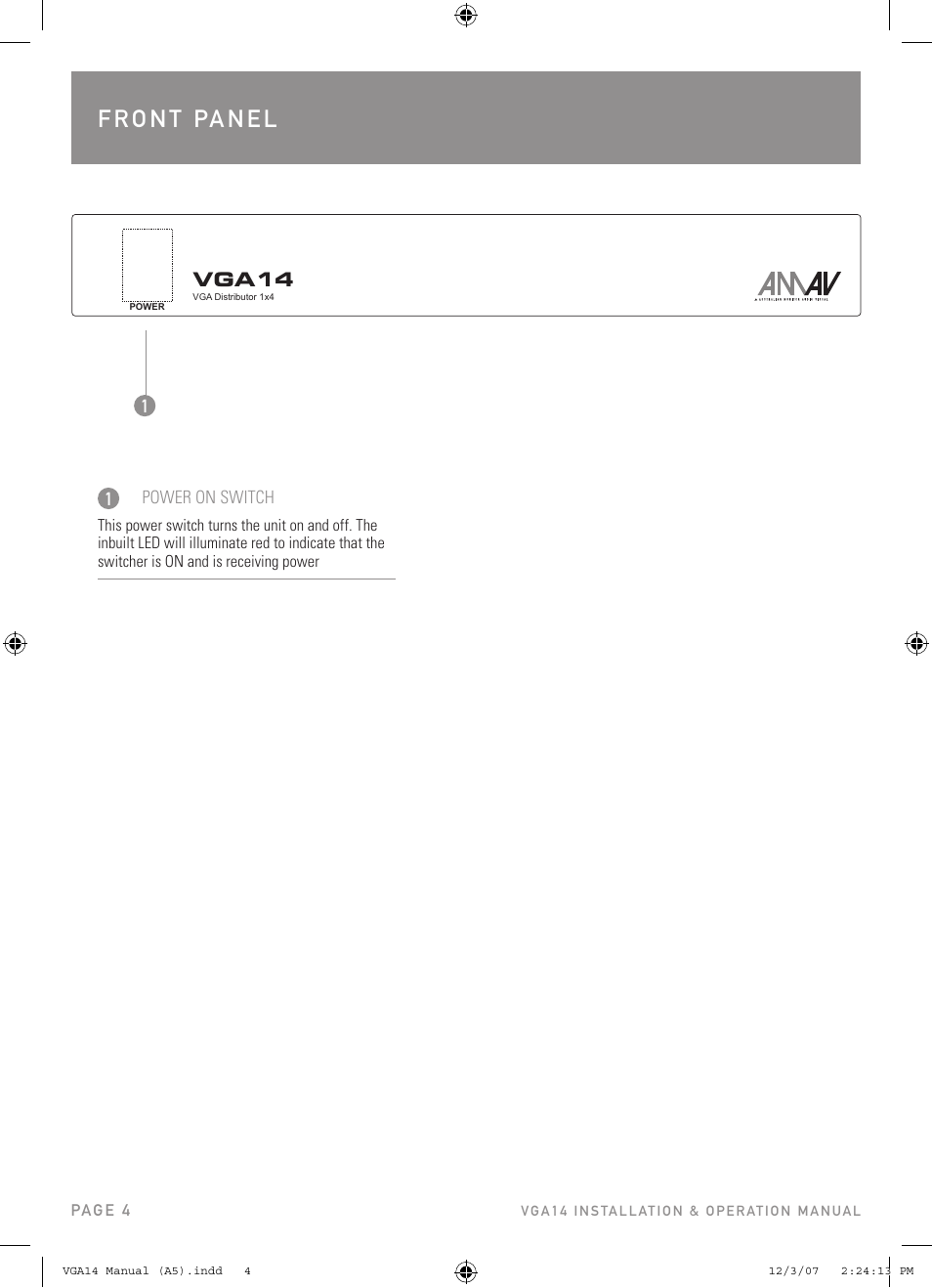 Australian Monitor VGA14 User Manual | Page 4 / 8