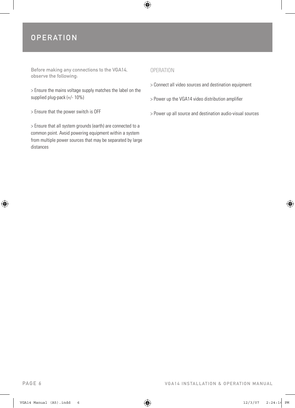 Australian Monitor VGA14 User Manual | Page 6 / 8