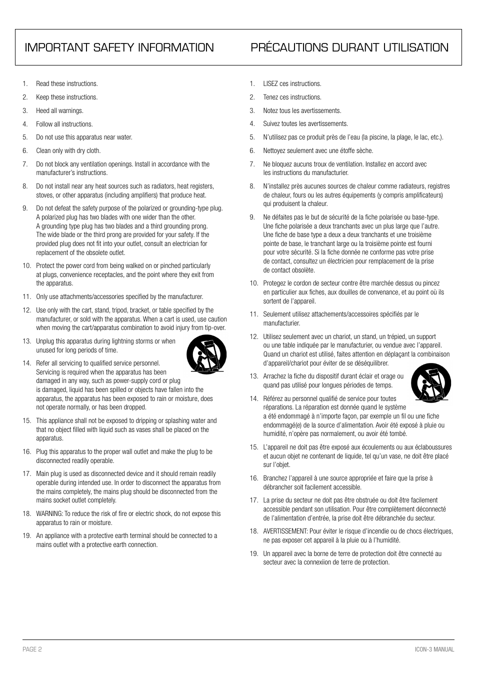 Australian Monitor ICON 3 User Manual | Page 2 / 8