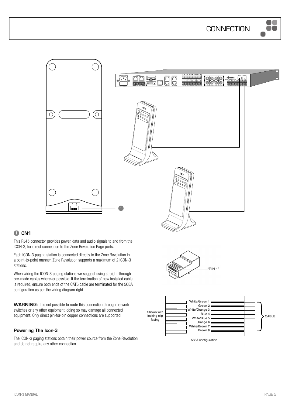 Connection | Australian Monitor ICON 3 User Manual | Page 5 / 8