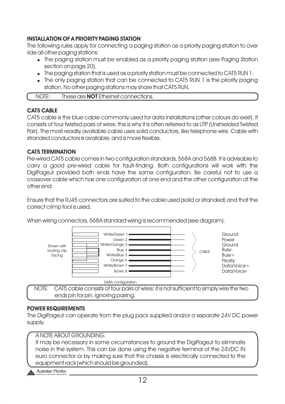 Australian Monitor DigiPage User Manual | Page 12 / 24