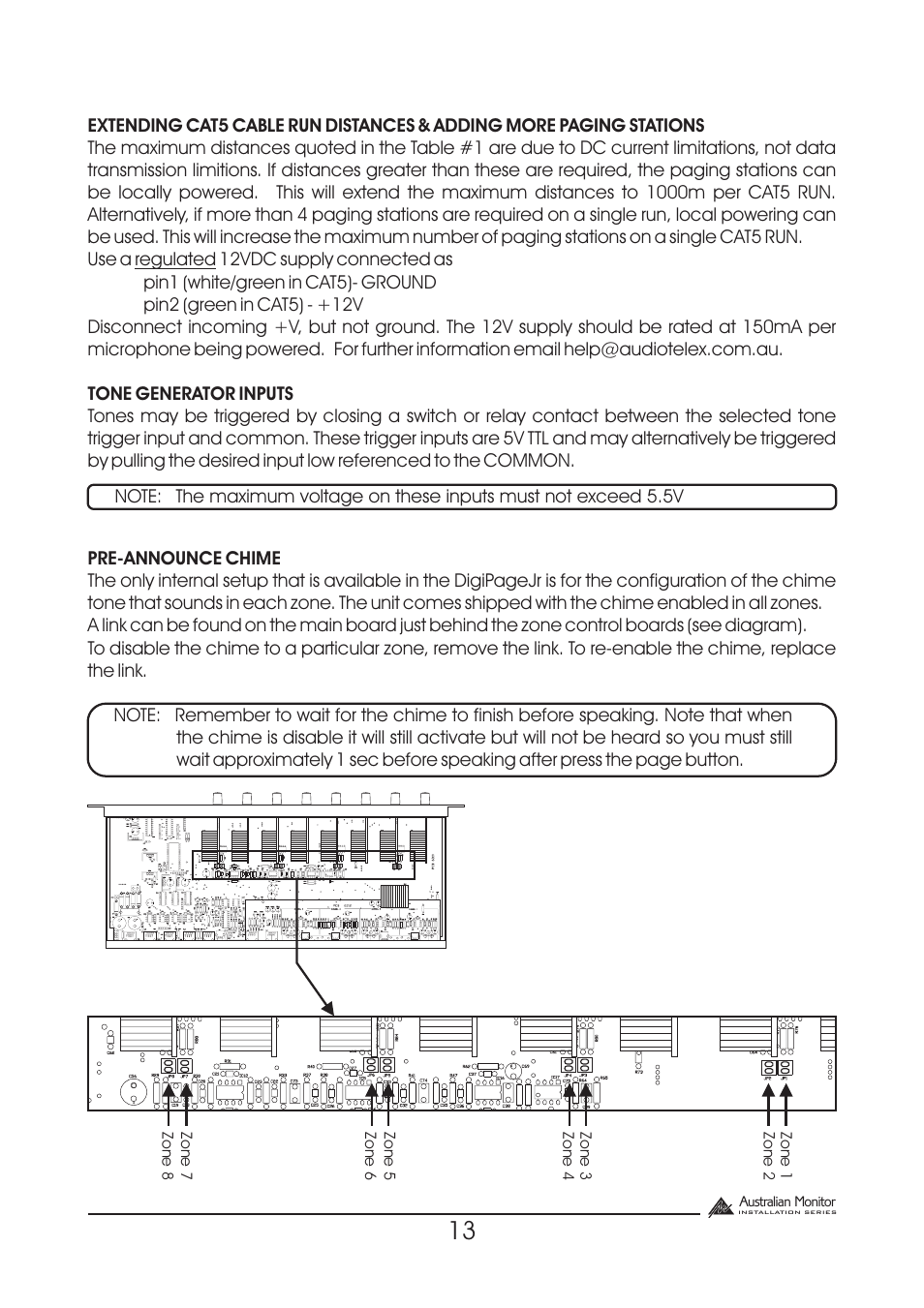 Australian Monitor DigiPage User Manual | Page 13 / 24