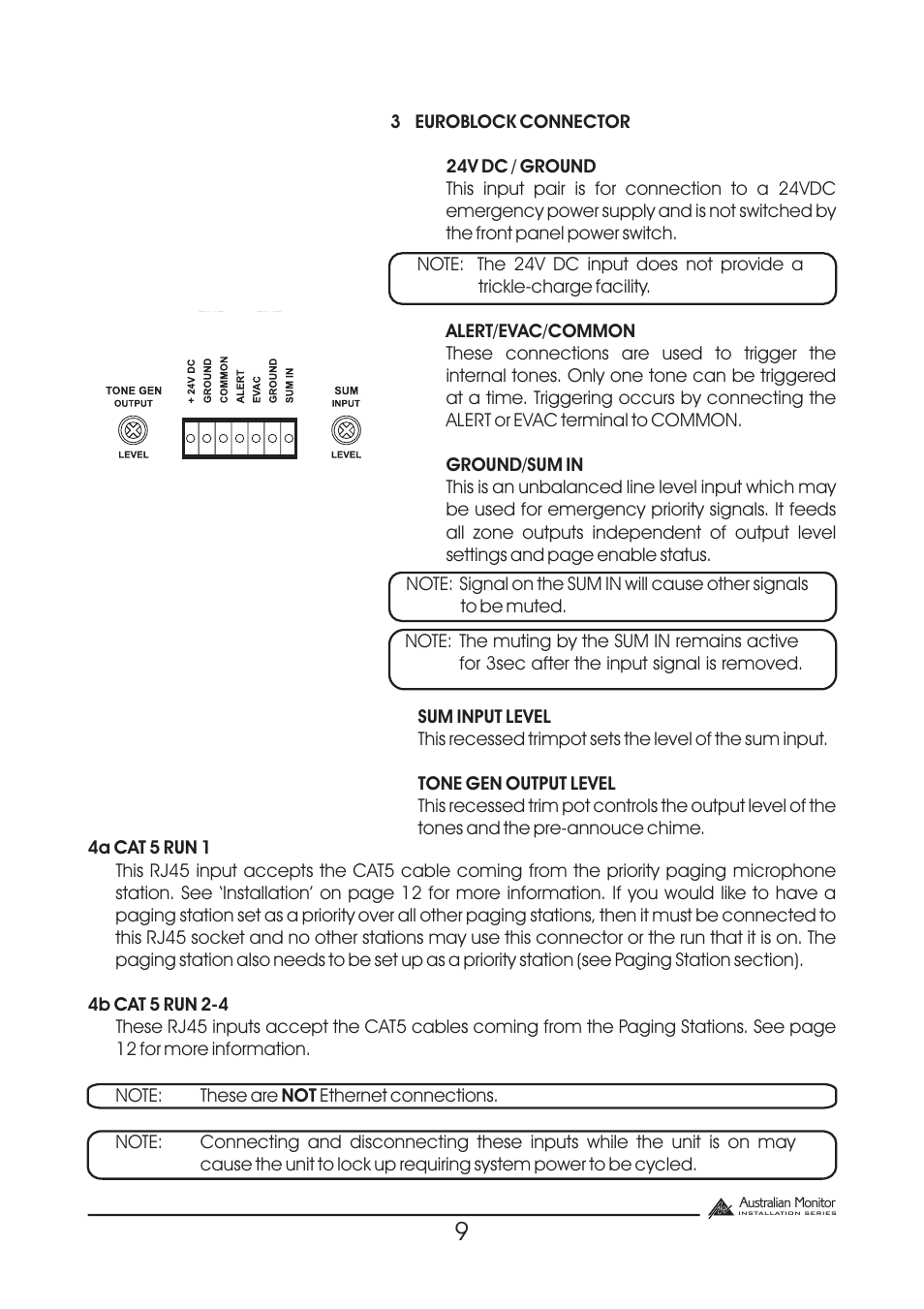 Australian Monitor DigiPage User Manual | Page 9 / 24