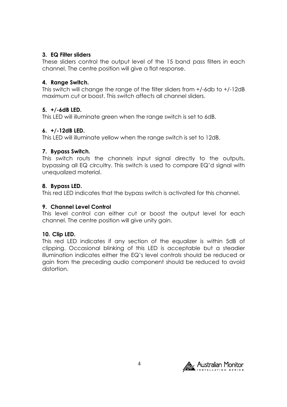 Australian Monitor AMIS31EQ User Manual | Page 4 / 12