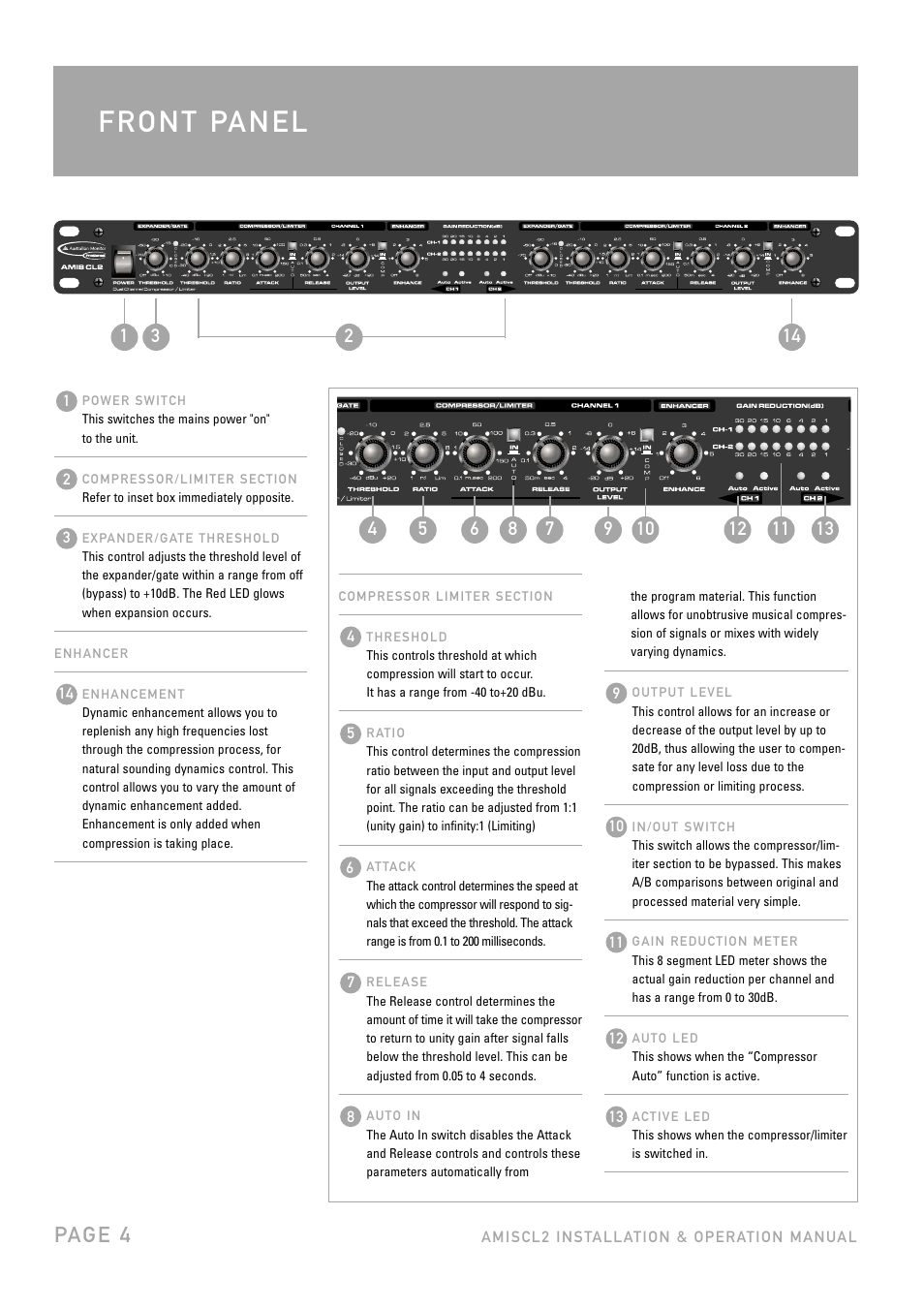 Pag e 4 | Australian Monitor AMISCL2 User Manual | Page 4 / 8