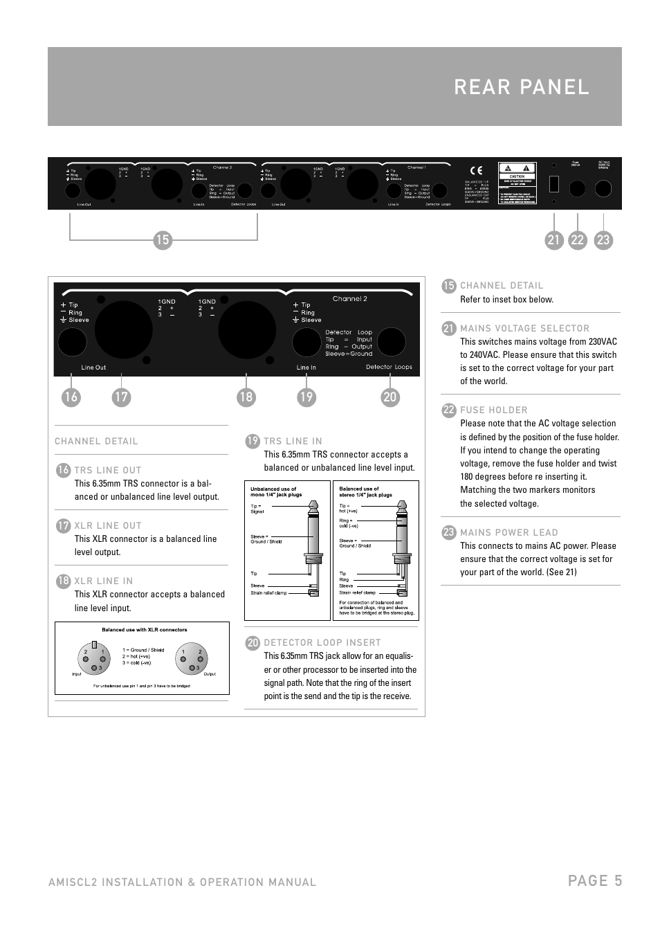 Pag e 5 | Australian Monitor AMISCL2 User Manual | Page 5 / 8
