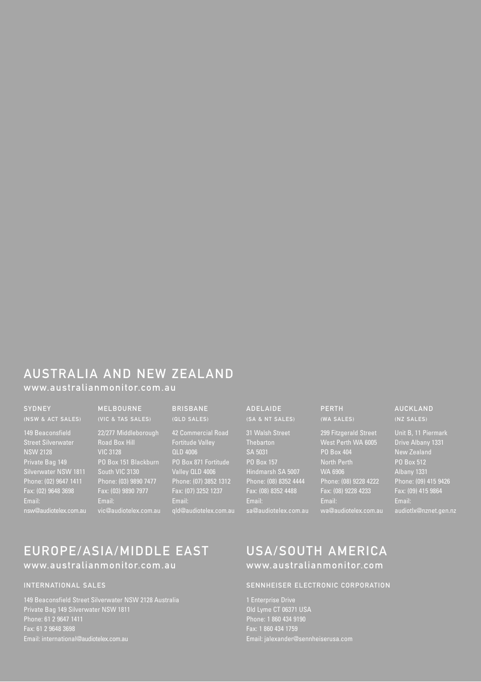 Australian Monitor AMISCL2 User Manual | Page 8 / 8