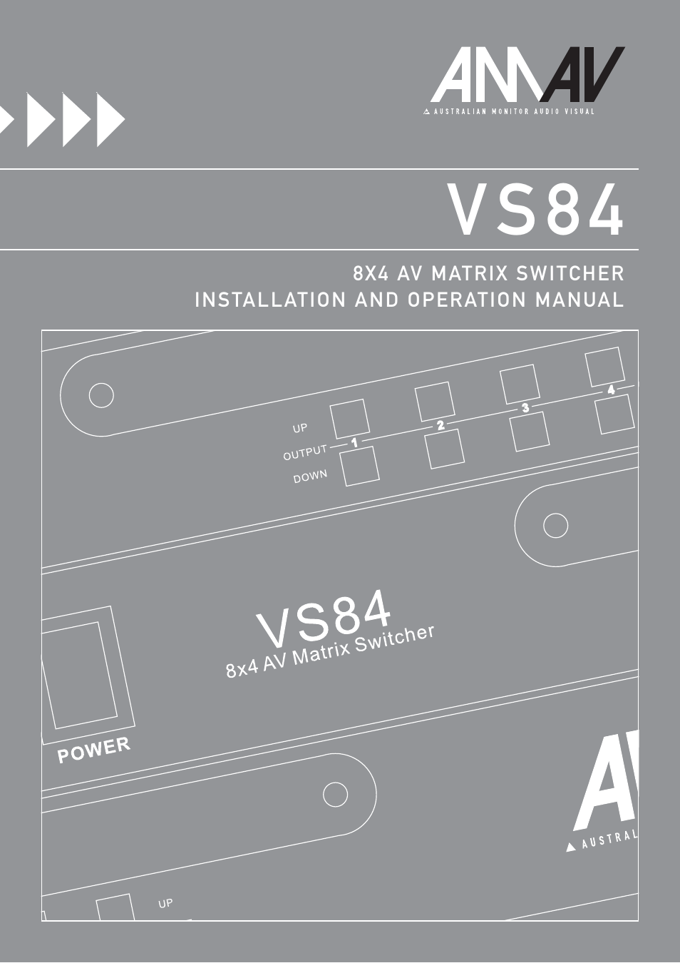 Australian Monitor VS84 User Manual | 8 pages