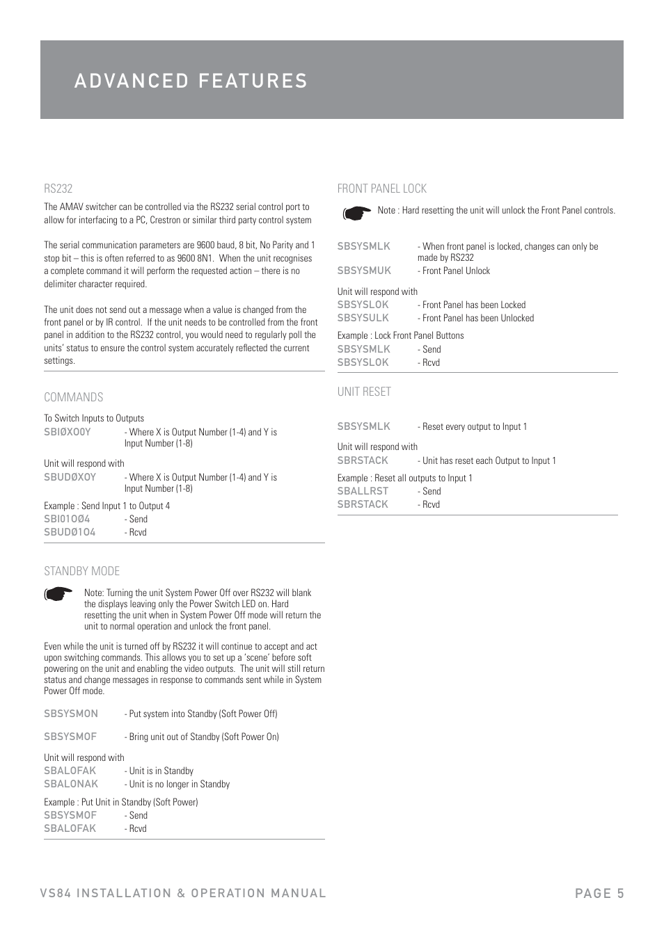 Pa g e 5 | Australian Monitor VS84 User Manual | Page 5 / 8