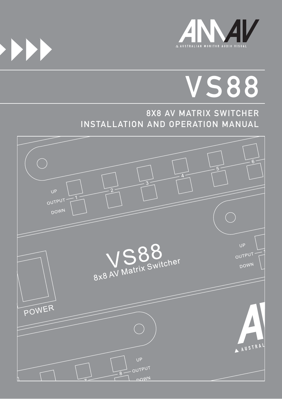 Australian Monitor VS88l User Manual | 8 pages