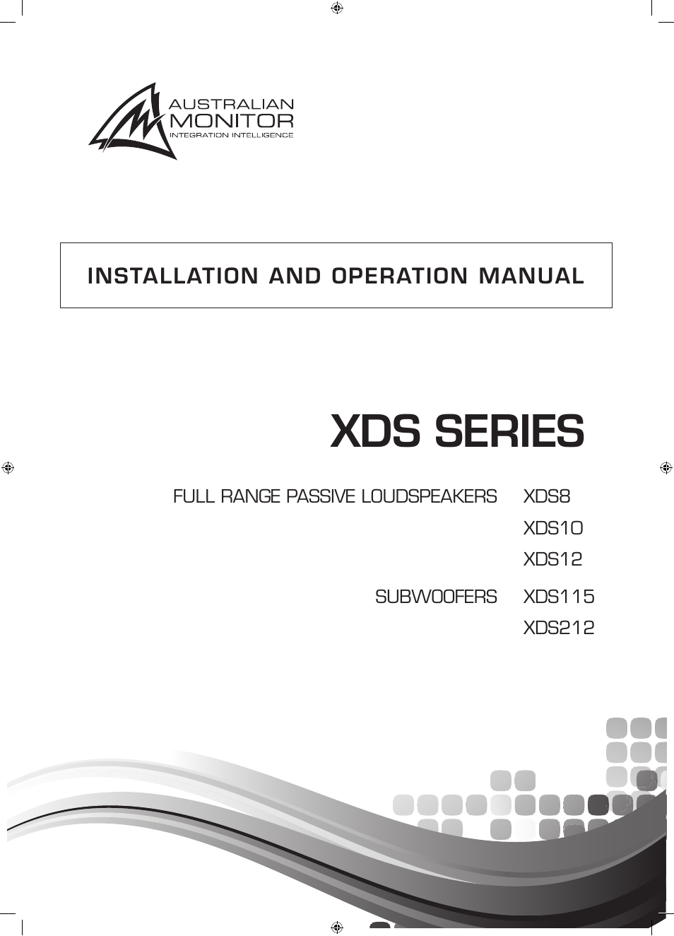 Australian Monitor XDS Series User Manual | 12 pages